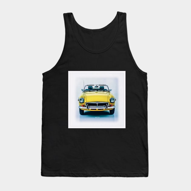 MG B Yellow one Tank Top by AaaahEeeekStudio